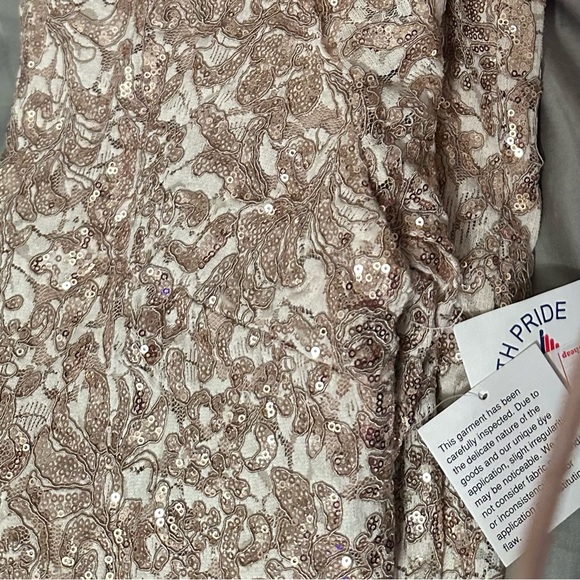 XSCAPE
Midi shimmer Lace Long Sleeve cocktail prom wedding Dress Size 12 - Picture 11 of 14